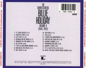 Billie Holiday : The Quintessential Billie Holiday Volume 9 (1940-1942) (CD, Comp, Mono, RM)