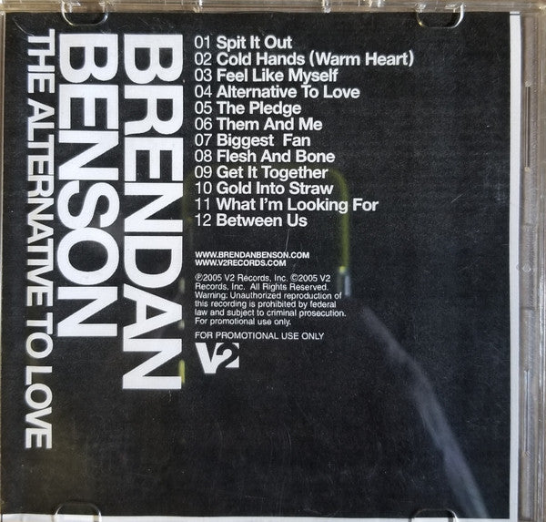 Brendan Benson : The Alternative To Love (CDr, Album, Promo)