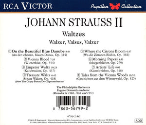 Johann Strauss II* - The Philadelphia Orchestra, Eugene Ormandy : Waltzes = Walzer = Valses = Valzer (CD)