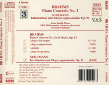 Load image into Gallery viewer, Brahms*, Schumann*, Jenoe Jandó*, BRT Philharmonic Orchestra (Brussels)*, Alexander Rahbari : Piano Concerto No. 2 / Introduction And Allegro Appassionato, Op. 92 (CD, Album)
