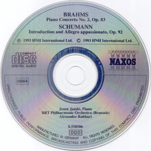 Load image into Gallery viewer, Brahms*, Schumann*, Jenoe Jandó*, BRT Philharmonic Orchestra (Brussels)*, Alexander Rahbari : Piano Concerto No. 2 / Introduction And Allegro Appassionato, Op. 92 (CD, Album)
