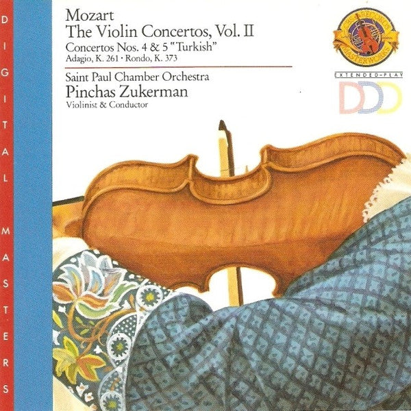 Mozart* - Pinchas Zukerman, The Saint Paul Chamber Orchestra : The Violin Concertos, Vol. II,  No. 4 & 5, K 261, Rondo K 373 (CD, Comp)
