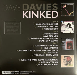 Dave Davies : Kinked (LP, RSD, Comp, RE, Pin + LP, RSD, Comp, Blu)