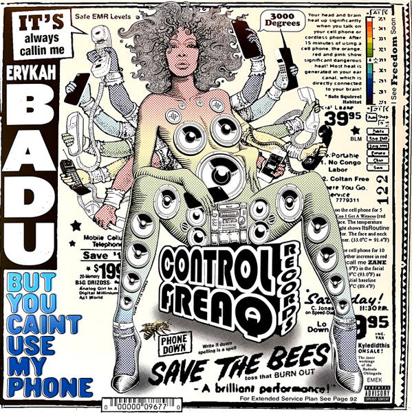 Erykah Badu : But You Caint Use My Phone (LP, Ltd, Mixtape, Pur)