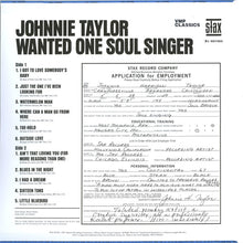 Load image into Gallery viewer, Johnnie Taylor : Wanted One Soul Singer (LP, Album, Mono, Club, RE, RM)
