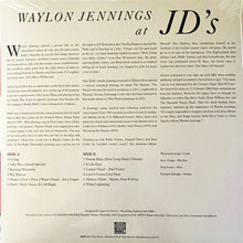 Load image into Gallery viewer, Waylon Jennings : At JD&#39;s (LP, Album, RE, Dar)

