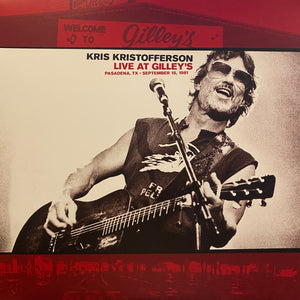 Kris Kristofferson : Live At Gilley's (LP, Album, Red)