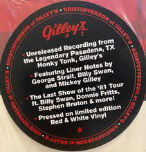 Load image into Gallery viewer, Kris Kristofferson : Live At Gilley&#39;s (LP, Album, Red)
