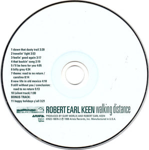 Robert Earl Keen : Walking Distance (CD, Album)