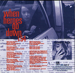 Suzanne Vega : When Heroes Go Down (CD, Single, Promo, car)