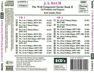 J. S. Bach*, Jenő Jandó* : The Well-Tempered Clavier Book II (24 Preludes And Fugues) (2xCD)