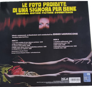 Ennio Morricone : Le Foto Proibite Di Una Signora Per Bene (Original Motion Picture Soundtrack) (LP, Album, Ltd, RE, Gre)