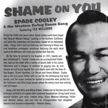 Load image into Gallery viewer, Spade Cooley &amp; The Western Swing Dance Gang* : Shame On You (CD, Comp)
