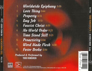 Todd Rundgren / TR-I : No World Order Lite (CD, Album)