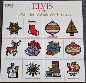 Elvis* : Elvis Sings The Wonderful World Of Christmas (LP, Album, RE)