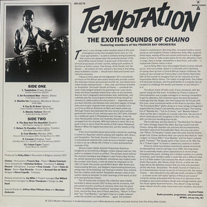 Chaino Featuring Members Of The Francis Bay Orchestra* : Temptation: The Exotic Sounds Of Chaino (LP, Album, RE, Blu)