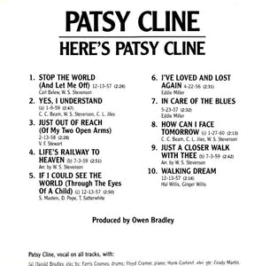 Patsy Cline : Here's Patsy Cline (CD, Comp, RE, RM)