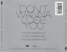 Load image into Gallery viewer, Lionel Richie : Don&#39;t Wanna Lose You (CD, Single)
