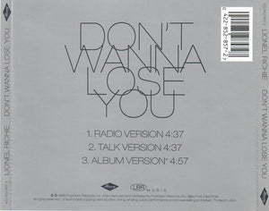 Lionel Richie : Don't Wanna Lose You (CD, Single)