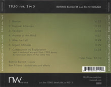 Load image into Gallery viewer, Bonnie Barnett And Ken Filiano : Trio For Two (CD, Album)
