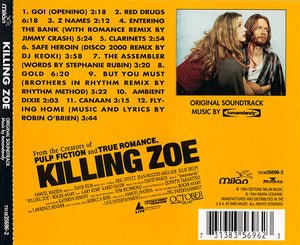 Tomandandy : Killing Zoe (Original Soundtrack) (CD)