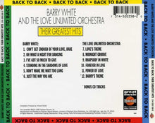 Load image into Gallery viewer, Barry White And The Love Unlimited Orchestra* : Back To Back: Their Greatest Hits (CD, Comp)
