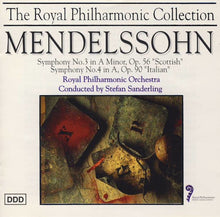 Load image into Gallery viewer, Mendelssohn*, Royal Philharmonic Orchestra*, Stefan Sanderling : Symphony No. 3 In A Minor, Op. 56 &quot;Scottish&quot; / Symphony No. 4 In A, Op. 90 &quot;Italian&quot; (CD, Album)
