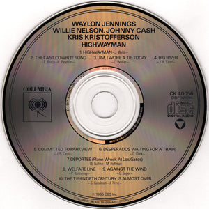 Waylon Jennings, Willie Nelson, Johnny Cash, Kris Kristofferson : Highwayman (CD, Album, RP)
