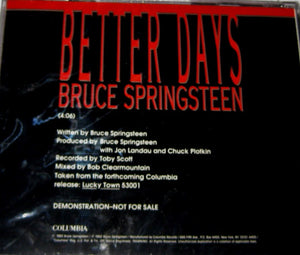 Bruce Springsteen : Better Days (CD, Single, Promo)