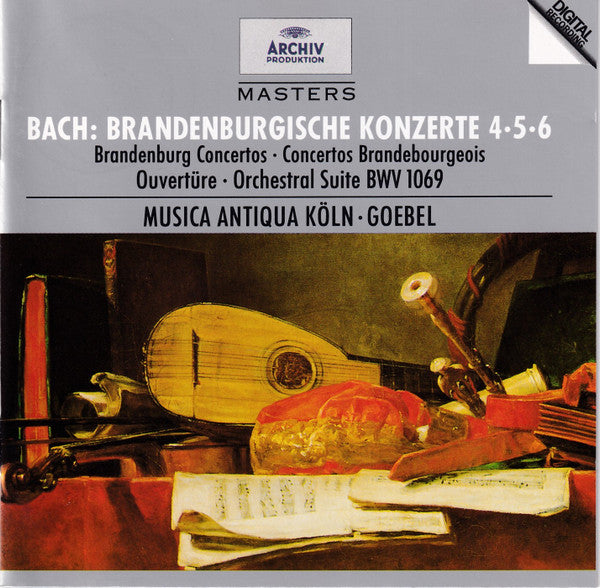 Bach* - Musica Antiqua Köln, Goebel* : Brandenburgische Konzerte 4 • 5 • 6 (CD, Album, RE, RM)