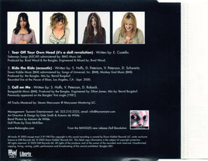 The Bangles* : Tear Off Your Own Head (It's A Doll Revolution) (CD, Single)