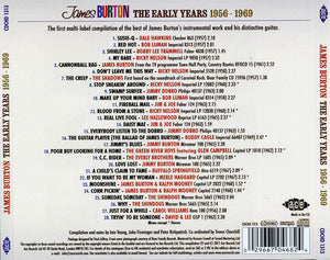 Various : James Burton : The Early Years 1956-1969 (CD, Comp, Mono)