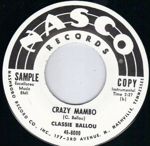 Classie Ballou : Hey! Pardner / Crazy Mambo (7", Promo, Unofficial)