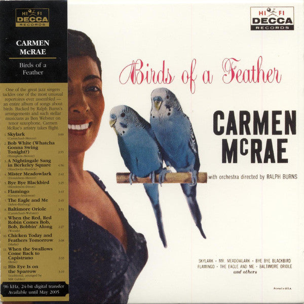 Carmen McRae : Birds Of A Feather (CD, Album, Ltd, RE, RM)