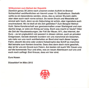 Die Toten Hosen : Ballast Der Republik (CD, Album)
