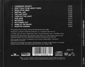 Lou Reed : Legendary Hearts (CD, Album, RE, RM)