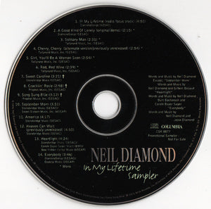 Neil Diamond : In My Lifetime Sampler (CD, Mono, Promo, Smplr)