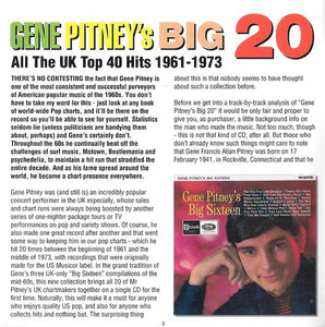 Gene Pitney : Gene Pitney's Big 20: All The UK Top 40 Hits 1961-1973 (CD, Comp)