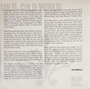 Blaze Foley And The Beaver Valley Boys : Cold, Cold World (LP, Album, RE)