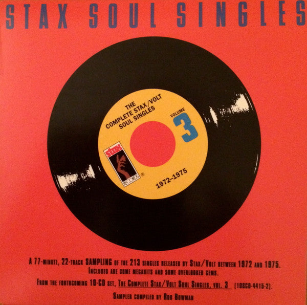 Various : The Complete Stax / Volt Soul Singles, Vol.3: 1972-1975 Sampler (CD, Comp, Promo, Smplr)