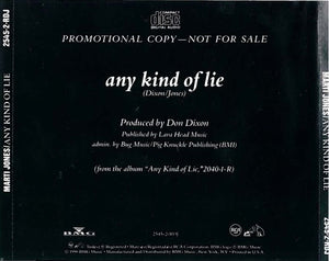 Marti Jones : Any Kind Of Lie (CD, Single, Promo)