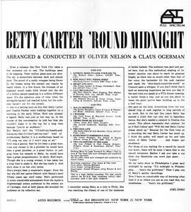 Betty Carter : 'Round Midnight (CD, Comp)