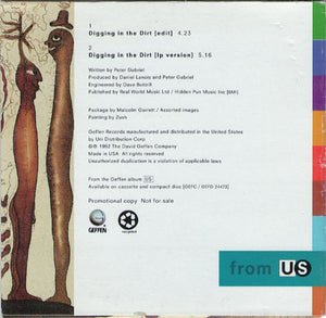 Peter Gabriel : Digging In The Dirt (CD, Single, Promo)