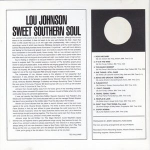 Lou Johnson : Sweet Southern Soul (CD, Album, RE, RM)