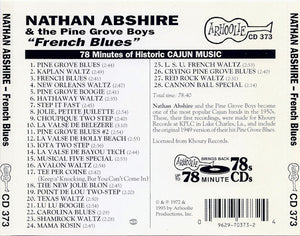 Nathan Abshire And His Pine Grove Boys* : French Blues (CD, Comp)