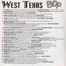 Load image into Gallery viewer, Various : West Texas Bop (CD, Comp)
