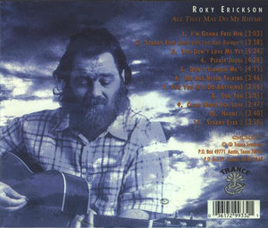 Roky Erickson : All That May Do My Rhyme (CD, Album, RE)