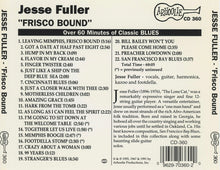 Load image into Gallery viewer, Jesse Fuller : Frisco Bound (CD, Album, RE)
