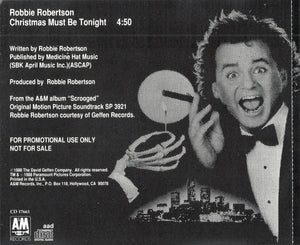Robbie Robertson : Christmas Must Be Tonight (CD, Single, Promo)