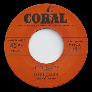Jesse Allen  / Goree Carter : Let's Party / I'm Your Boogie Man (7", Unofficial)